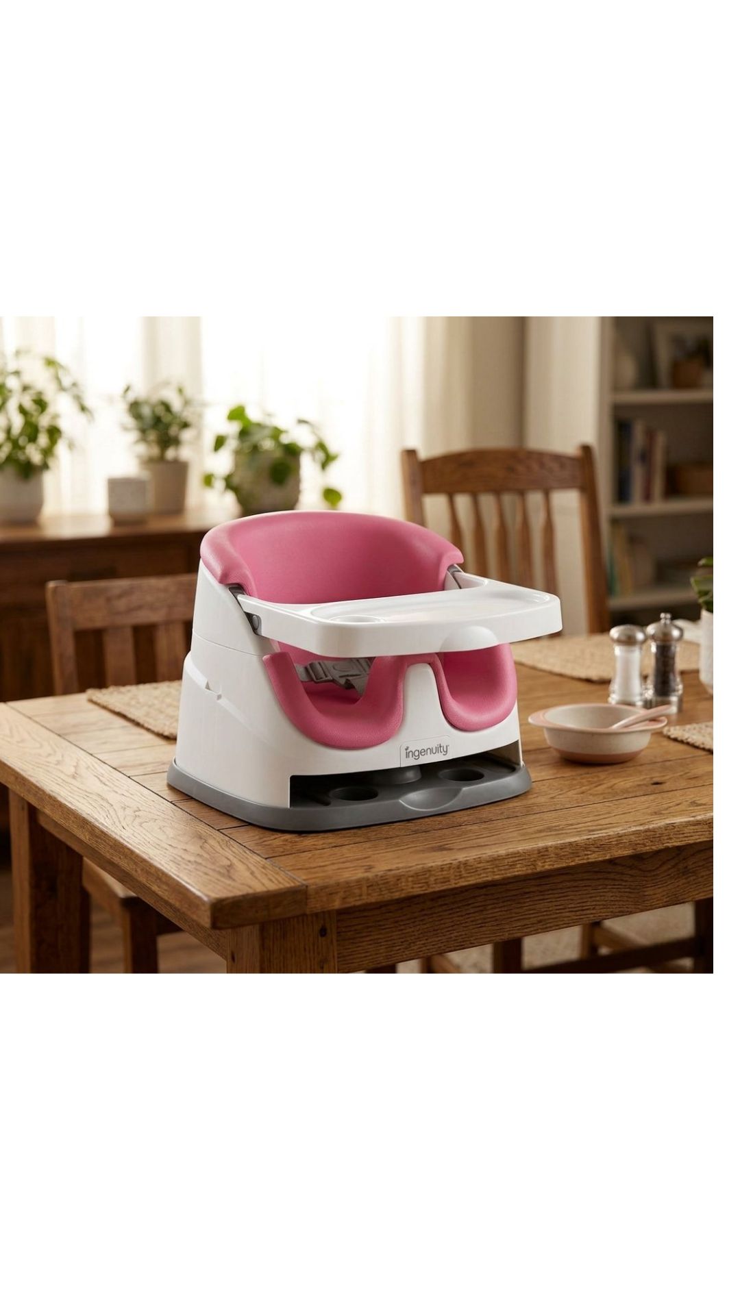 Ingenuity Baby Base 2 en 1 Rosa | Periquera Booster para Bebé en venta