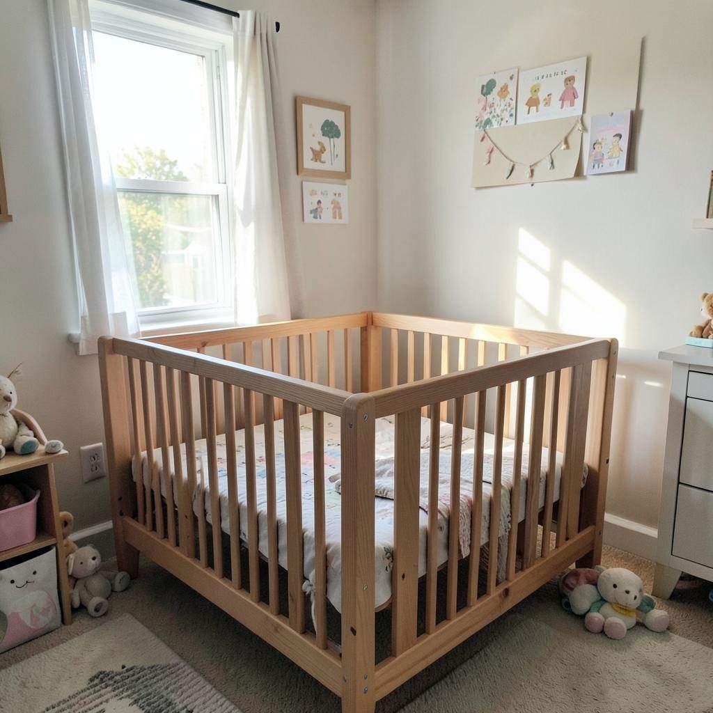 Cuna de Madera Convertible con Cambiador en venta